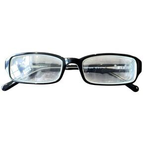 MICHAEL STARS SERENITY Eyeglasses‎ Frame Only Black Lucite Rectangular 49-16-130